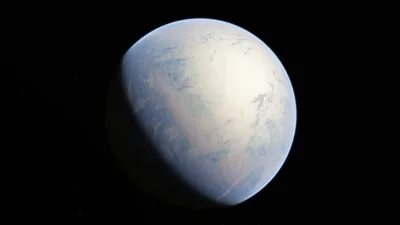 Artist's impression of Earth covered in ice during the Snowball Earth period