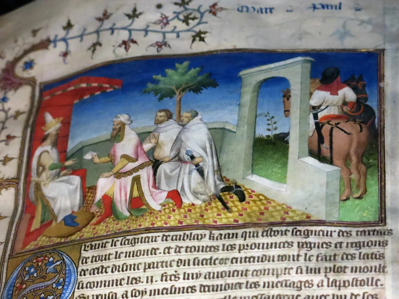 Devisement du monde el yazmasından ikinci bir sayfa — Doğu kentleri ve egzotik canlıların betimlenmesi