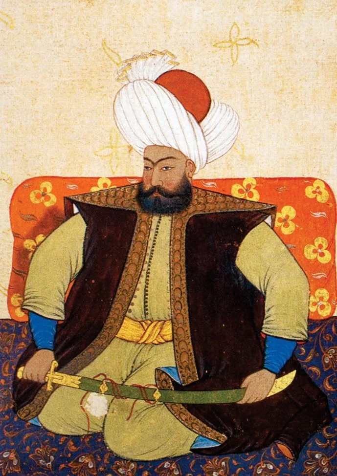 Osman Bey'in 18. yüzyıl Osmanlı minyatüründen portresi