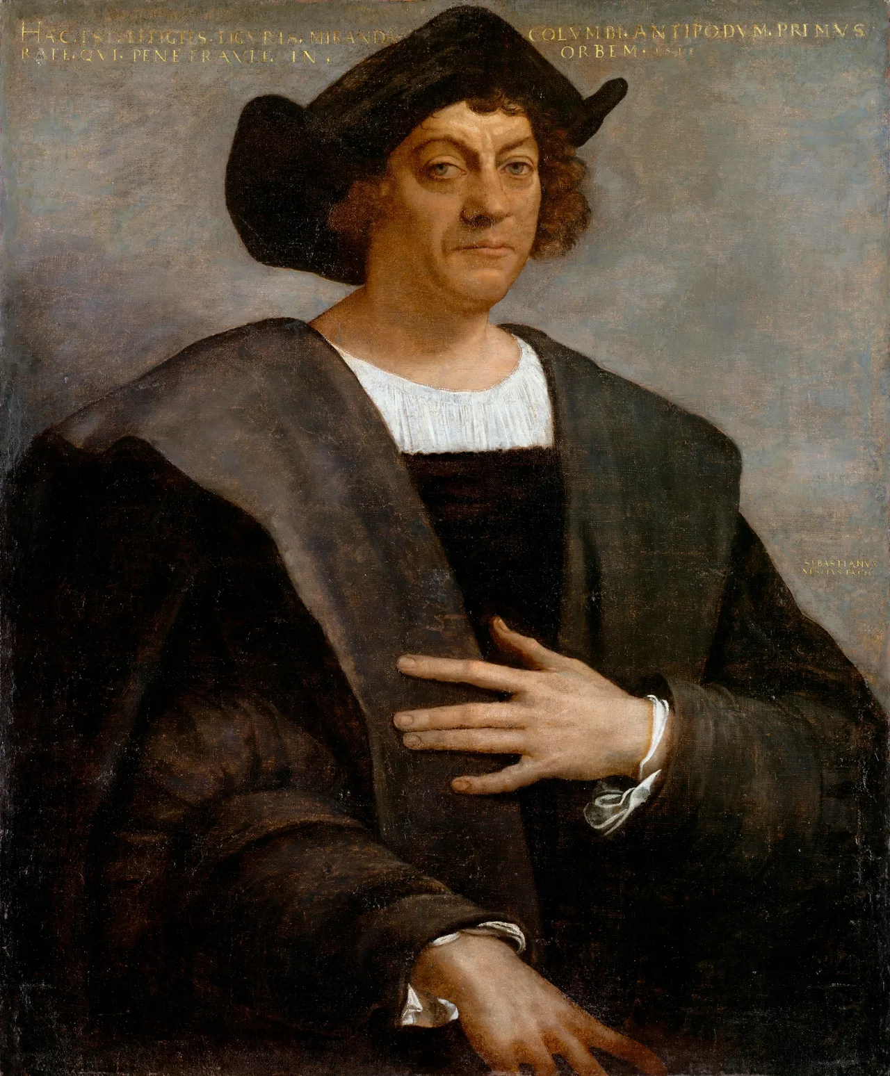 Sebastiano del Piombo'ya atfedilen 1519 tarihli bir portre — geleneksel olarak Kristof Kolomb olarak tanımlanır