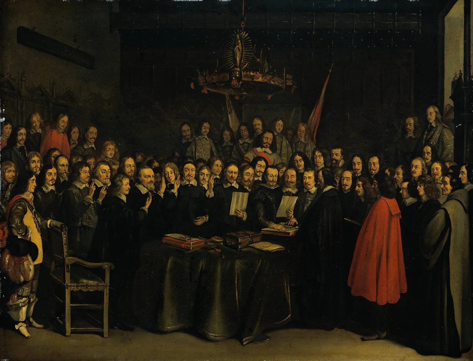 Münster Antlaşması'nın yemin töreni — Gerard ter Borch, 1648