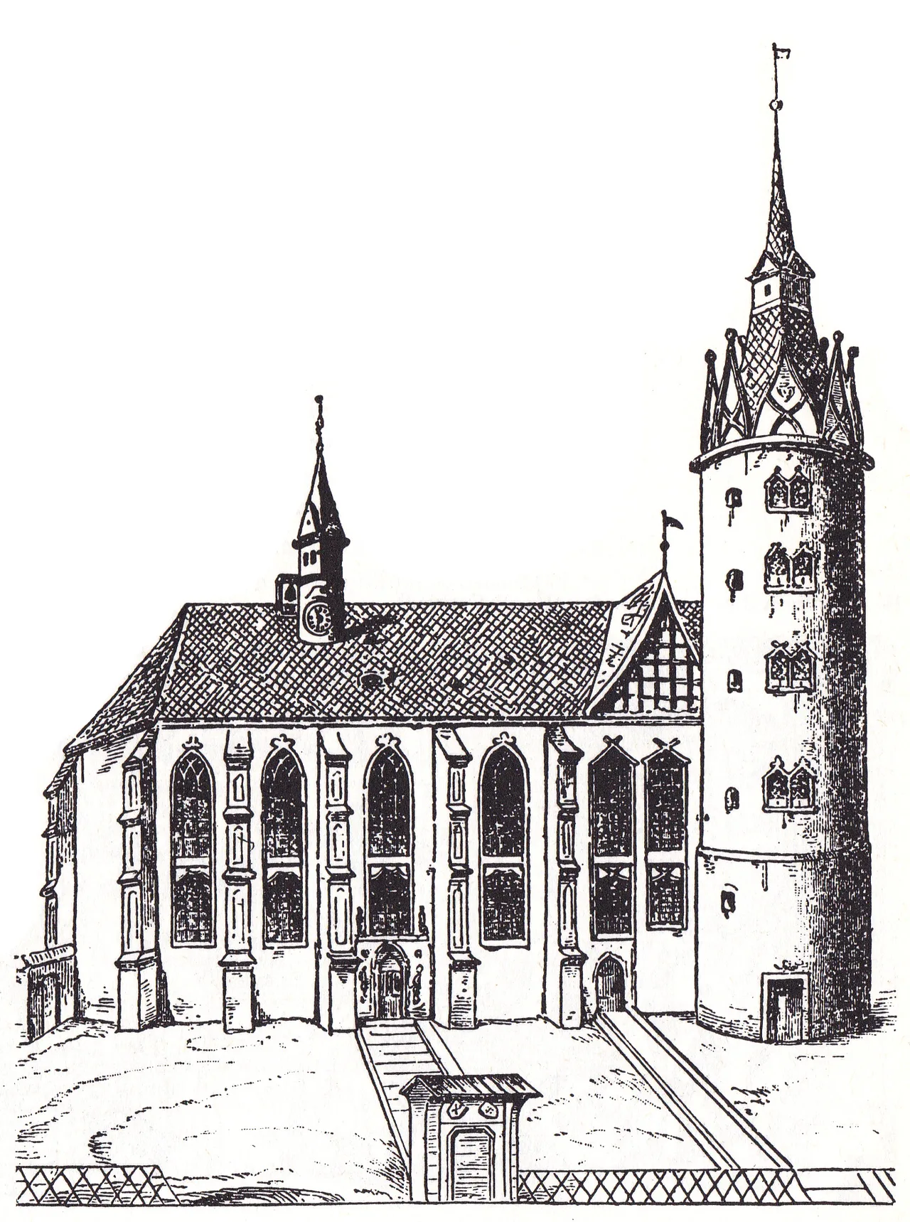 Wittenberg Schlosskirche — Reform'un sembolik mekanı, modern fotoğraf