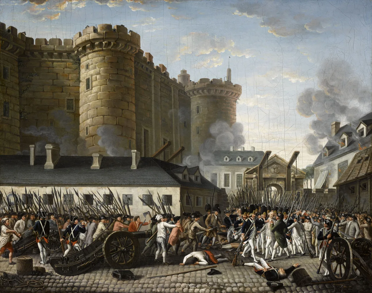 Bastille'in alınışı, 14 Temmuz 1789 — anonim 18. yüzyıl tablosu