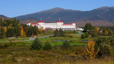 The Mount Washington Hotel in Bretton Woods, New Hampshire — the present-day view of the hotel that hosted delegates from 44 nations in 1944