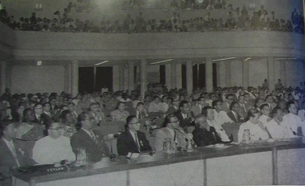 Opening session of the Bandung Conference, 18 April 1955 — delegations of 29 Asian and African countries in the Gedung Merdeka building