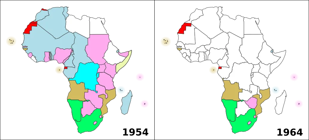 Afrika'nın 1954-1965 arası dekolonizasyon haritası: yıl yıl bağımsızlığını kazanan ülkeler