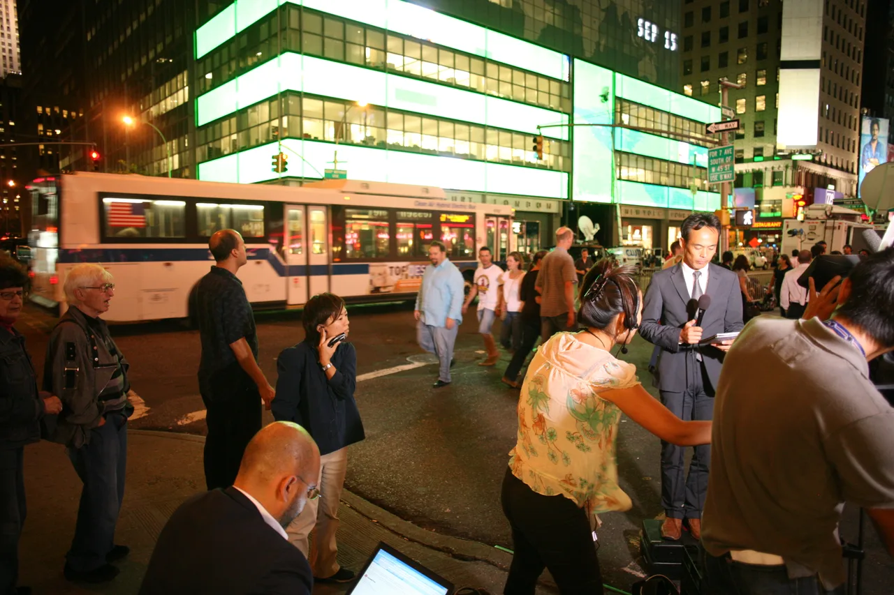 Lehman Brothers headquarters in New York on 15 September 2008 — one of the symbols of the financial architecture