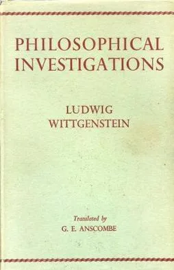 Cover of the 1953 Basil Blackwell first English edition of *Philosophical Investigations*: title and author name on a cream ground