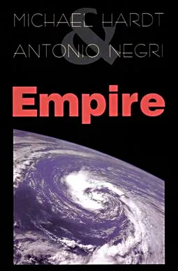 The first-edition cover of Hardt and Negri's Empire: a red and black typographic design with the title in large capitals